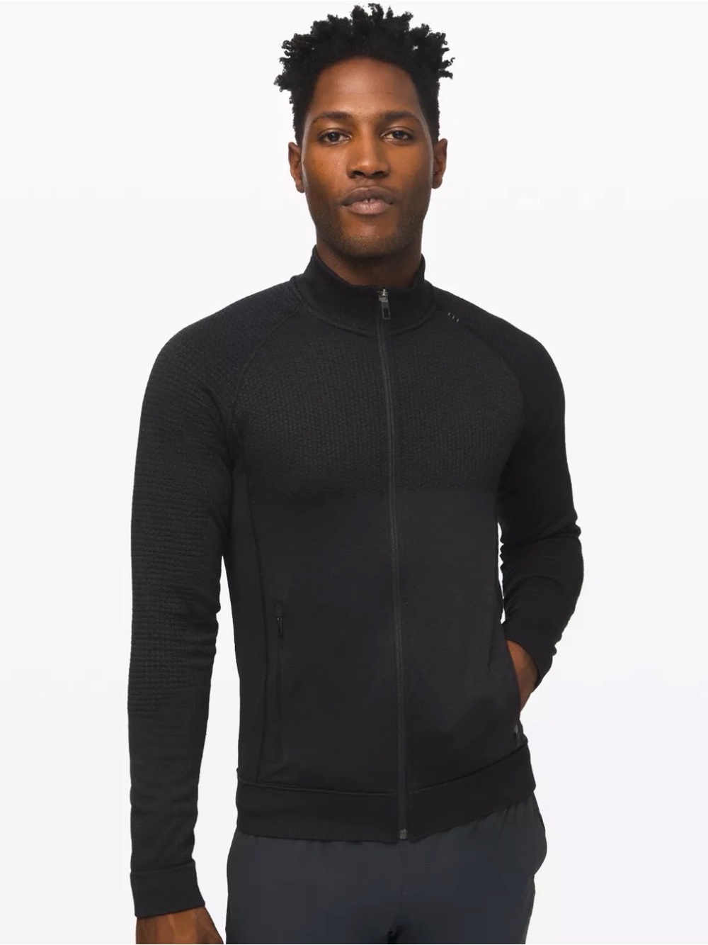Lululemon black men’s engineered warmth zip up jacket size m